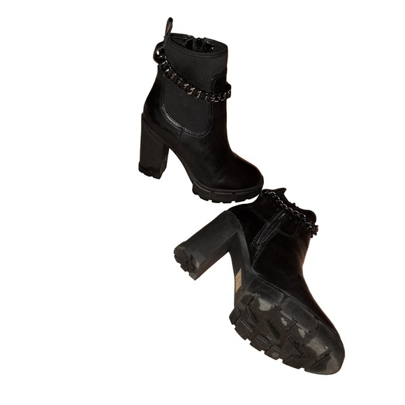 New-GORGEOUS AND SASSY! Aldo Bolder Ankle Chain Platform Boots Sz 8 - Picture 4 of 16